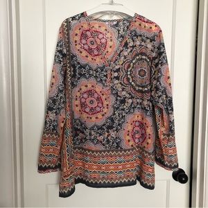 Johnny Was cotton shirt size XL